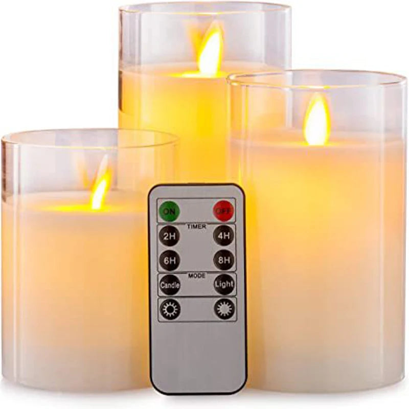 Elegant LED Flameless Candle Set – Remote Control, Timer & Timeless Ambiance for Any Occasion